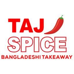 Taj Spice Menston logo.